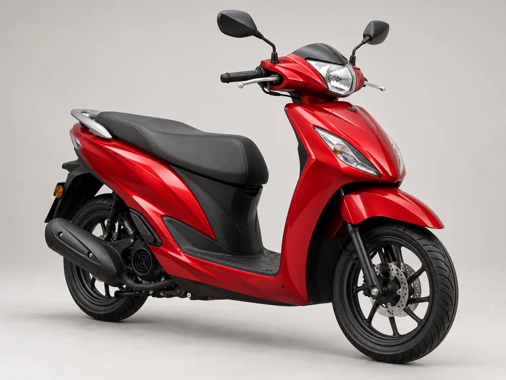 Red scooter